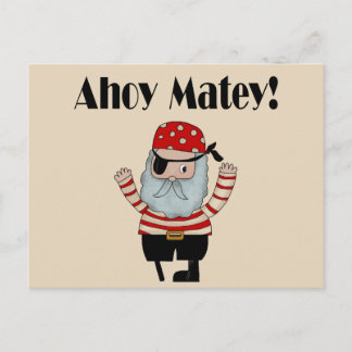 Ahoy Matey Pirate Briefkaart