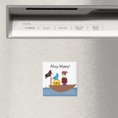 Ahoy Matey Pirate Design Magneet (Insitu (Vaatwasser))