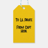 Ahoy Matey Pirate Parrot Cartoon, Funny Macaw Bird Cadeaulabel (Achterkant)