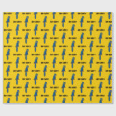 Ahoy Matey Pirate Parrot Cartoon, Funny Macaw Bird Cadeaupapier (Vlak)