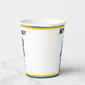 Ahoy Matey Pirate Parrot Cartoon, Funny Macaw Bird Papieren Bekers (Rechts)