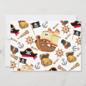 Ahoy Matey Pirate Photo Birthday Invitation Kaart (Achterkant)