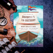 Ahoy Matey Pirate Ship Birthday Party Kaart