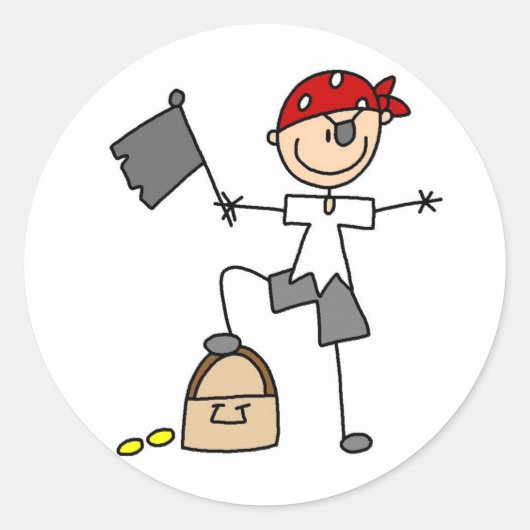 Ahoy Matey Pirate Sticker (Voorkant)