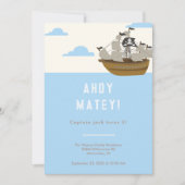 Ahoy Matey Pirate-thema verjaardag Kaart (Voorkant)