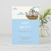 Ahoy Matey Pirate-thema verjaardag Kaart (Staand voorkant)