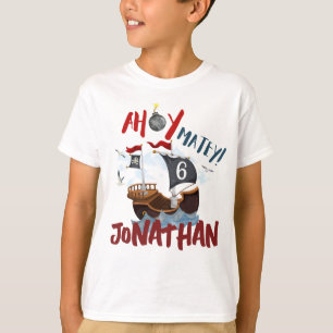 Ahoy Matey Pirate verjaardag jongen T-shirt