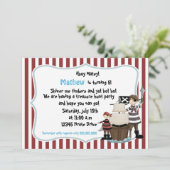 Ahoy Matey - Pirate verjaardagsfeest uitnodiging r (Staand voorkant)