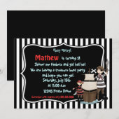 Ahoy Matey - Pirate verjaardagsfeestje, uitnodigin Kaart (Voorkant / Achterkant)