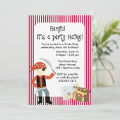 {ahoy, matey!} piratenpartij uitnodiging (Staand voorkant)