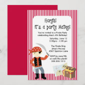 {ahoy, matey!} piratenpartij uitnodiging (Voorkant / Achterkant)
