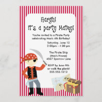{ahoy, matey!} piratenpartij uitnodiging