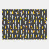 Ahoy Matey! Verjaardag Black Pirate Ship Inpakpapier Vel (Voorkant 2)