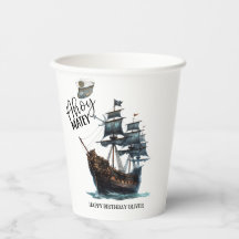 Ahoy Matey! Verjaardag Black Pirate Ship