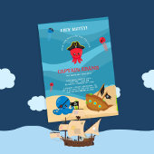 Ahoy Matey! Verjaardag Octopus Pirates Boys Kaart