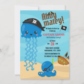 Ahoy Matey! Verjaardag Octopus Pirates Boys Kaart (Voorkant)