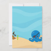 Ahoy Matey! Verjaardag Octopus Pirates Boys Kaart (Achterkant)