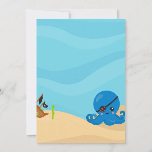 Ahoy Matey! Verjaardag Octopus Pirates Boys Kaart (Achterkant)