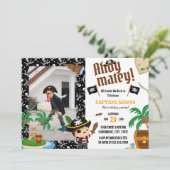 Ahoy Matey! Verjaardag Pirate Boys Kaart (Staand voorkant)