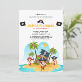 Ahoy Matey! Verjaardag van de Pirate Island Boys Kaart (Staand voorkant)