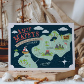 Ahoy Mateys Birthday Invite Kaart