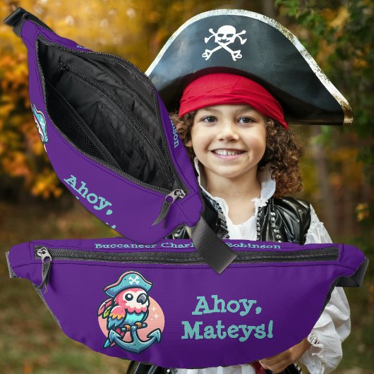 Ahoy, Mateys! Leuke Schattigee papegaai met een Pi Heuptasje