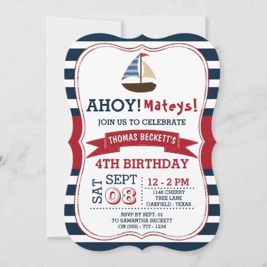 Ahoy Mateys! Nauwe bootstralen elke zondag Kaart (Voorkant)