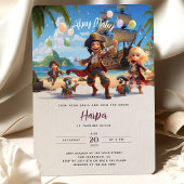 Ahoy Mateys! Pirate Paradise Island Birthday Bash Kaart