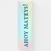 Ahoy Mateys! Pirate Party-teken Spandoek (Verticaal)