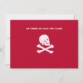 Ahoy Mateys Pirate Ship Kids Birthday Uitnodiging (Achterkant)