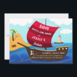 Ahoy Mateys Pirate Ship Kids Birthday Uitnodiging<br><div class="desc">Ahoy Mateys, je hebt de schat van mijn piratenpartij gevonden... van de perfecte uitnodiging van de piratenpartij. Cute en een beetje gesofisticeerd voor het piratenfeest van je kind. Het woord "verjaardag" is bewerkbaar zodat het voor elk soort feest werkt. Ideaal voor meisjes en jongens! Pas de kleur van de achterste...</div>