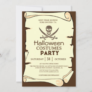 Ahoy Matrozen Piraat Halloween Kostuums Feest Kaart