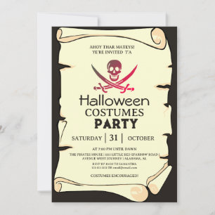 Ahoy Matrozen Piraten Halloween Kostuums Feest Kaart