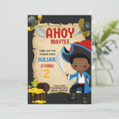 Ahoy Maytee Birthday Parrty! Uitnodiging Kaart (Staand voorkant)