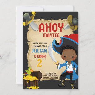 Ahoy Maytee Birthday Parrty! Uitnodiging Kaart