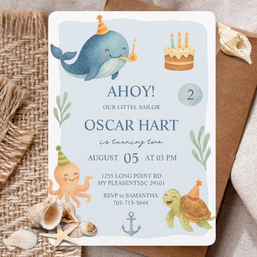 Ahoy Nautical 2e verjaardag Uitnodiging | Waterver