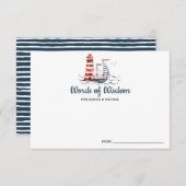 Ahoy Nautical Baby shower Advice Informatiekaartje (Voorkant / Achterkant)