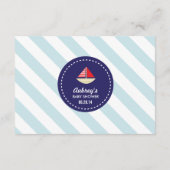 Ahoy. Nautical Baby shower Advice Kaart (Achterkant)