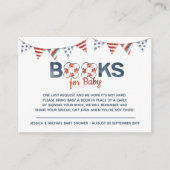 Ahoy Nautical Baby shower Books for Baby Informatiekaartje (Voorkant)