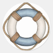 Ahoy. Nautical Baby shower Favor Bag Sticker (Voorkant)