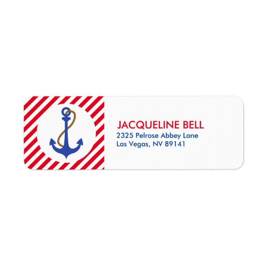 AHOY! Nautical Birthday Baby shower Etiket (Voorkant)