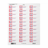 AHOY! Nautical Birthday Baby shower Etiket (Full Sheet)