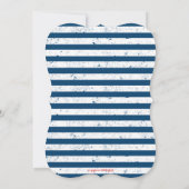 Ahoy Nautical Blue & Red Baby shower Kaart (Achterkant)