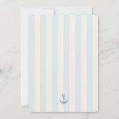 Ahoy Nautical Blue Verjaardag | pastelzeilboot Kaart (Achterkant)