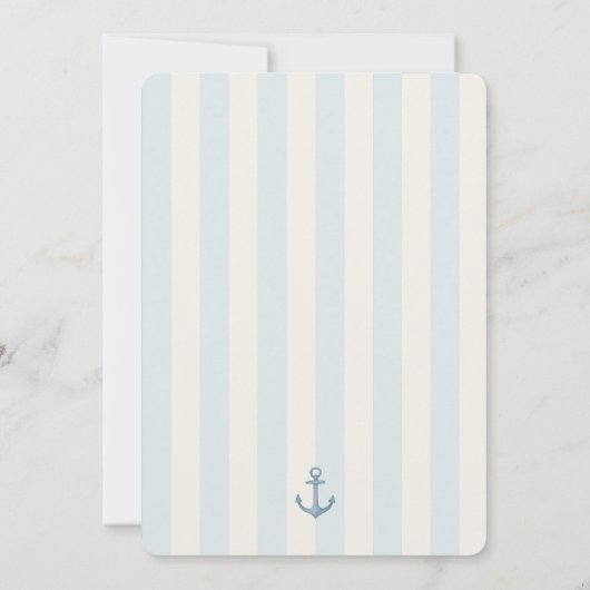 Ahoy Nautical Blue Verjaardag | pastelzeilboot Kaart (Achterkant)