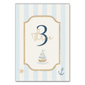 Ahoy Nautical Blue | Zeilboot & touw Kaart (Voorkant)