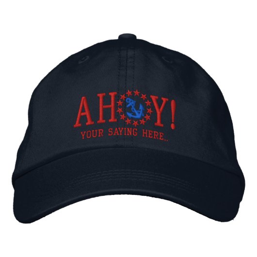 AHOY! Nautical Greetings Embroidery Pet (Voorkant)