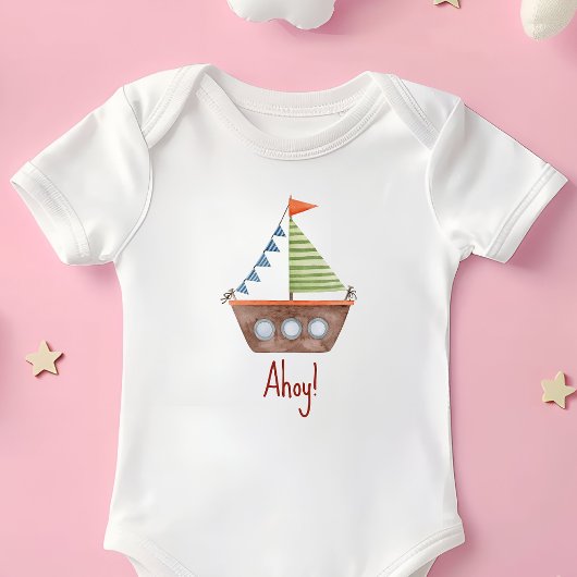Ahoy Nautical kinder waterverf Romper