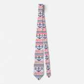 AHOY Nautical Knit met kerstjumperstijl Stropdas (Voorkant)