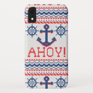 AHOY Nautical Knitting kerstjumperstijl Case-Mate iPhone Case